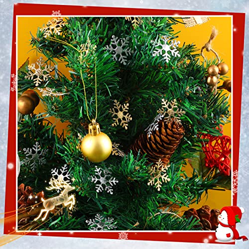 1600 Pieces 3 Size Snowflake Glitter Confetti for Christmas Party Table Decor P404201