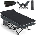 ATORPOK Camping Cot for Adults with Cushion Comfortable, Tent Folding Cot for Sleeping, Lightweight Folding Bed with Carry Bag Supports 450 lbs