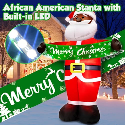 13FT Giant Dinosaur Christmas Inflatable with LED Lights and Candy Cane Santa Hat B668