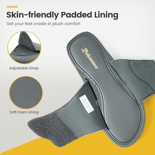 Men's Adjustable Athletic Slide Sandals with Memory Foam A521422