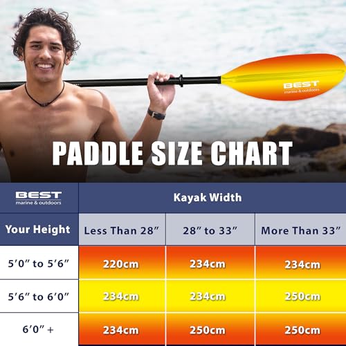 Carbon Fiber Kayak Paddle for Adults, 220cm H326