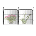 FXW Garden Fence 40in x 36ft, 16 Panels Decorative Metal Dog Fence for Yard, Black J952