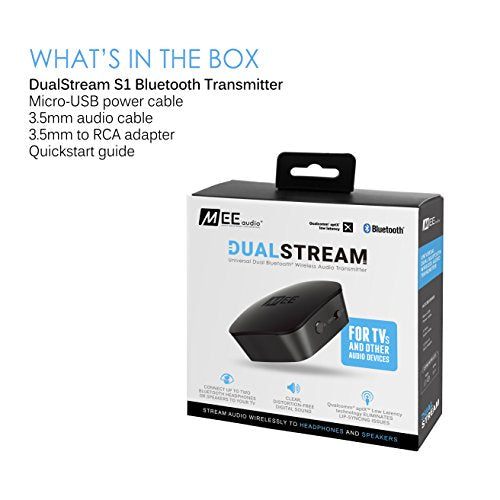 MEE audio DualStream S1 Bluetooth Audio Transmitter for TV N4802