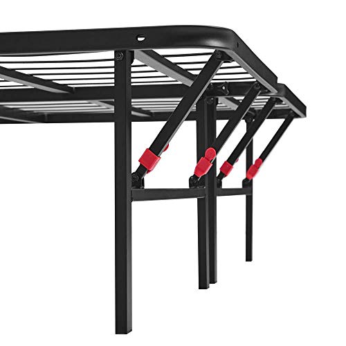 Amazon Basics Foldable Metal Bed Frame with Storage, Full Size, Black A770