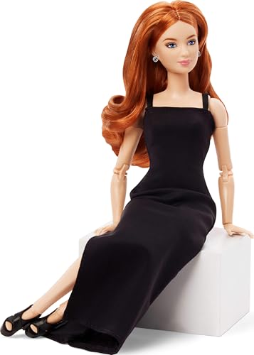 Barbie Basics Model 04 Collector Doll with Red Curly Hair and Black Mini Dress O916
