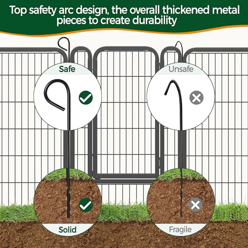 Yaheetech Dog Playpen Outdoor 40 Inch 8 Panels Metal Pet Fence I4784
