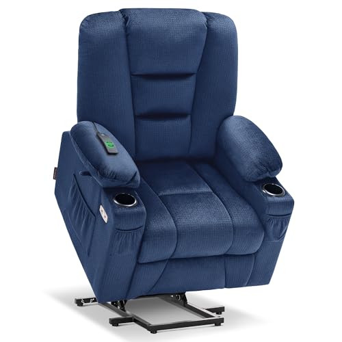 MCombo Small Power Lift Recliner Chair with Massage and Heat, Brown N356790