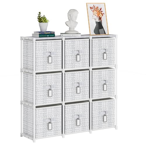 Cube Storage Organizer with 6 Printed Bins and Labels Y73983
