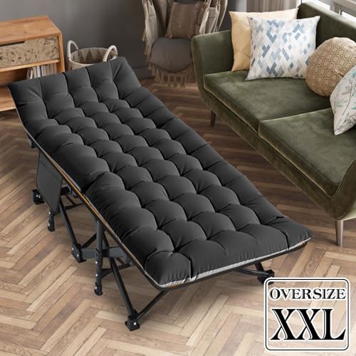LILYPELLE Folding Camping Cot, Extra Wide Heavy Duty with Carry Bag Z15817
