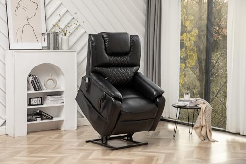 Lift Chair Recliner with Massage and Heat, Heavy Duty for Seniors, Brown V12888