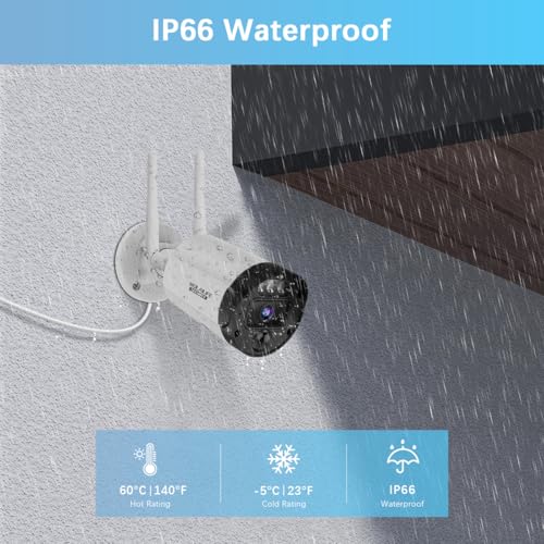 5MP Outdoor Wireless Security Camera System with Night Vision I837239