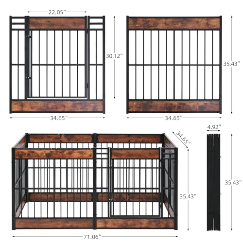 Dog Playpen 31.5" Indoor Heavy Duty Furniture Style Puppy Pen K408