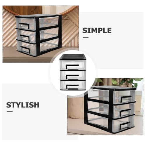 Angoily 4 Drawer Desk Organizer, Plastic Storage Box for Office and Bathroom D28845