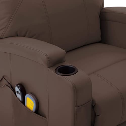 vidaXL Electric Power Lift Massage Chair with Vibration, Black Faux Leather N279187