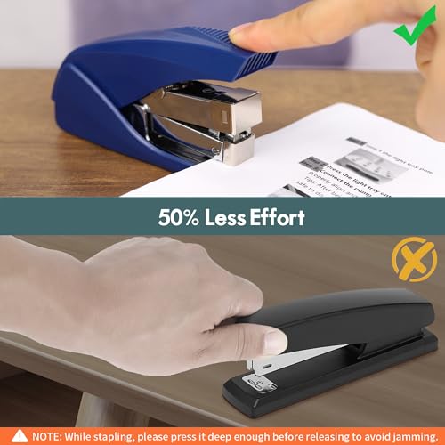 AFMAT Effortless Stapler for Desk, 50 Sheet Capacity, Green B5723
