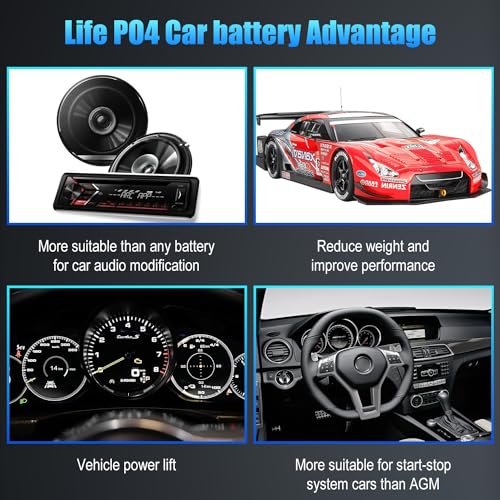 Lithium Car Battery 12.8V 576WH Group 47 LiFePO4 Starter Battery K16750