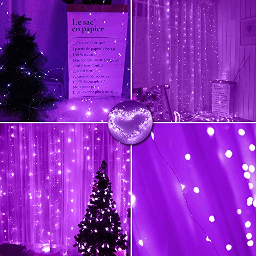 300 LED Curtain Christmas String Lights with Remote Control USB Power for Bedroom Home Decor K9828
