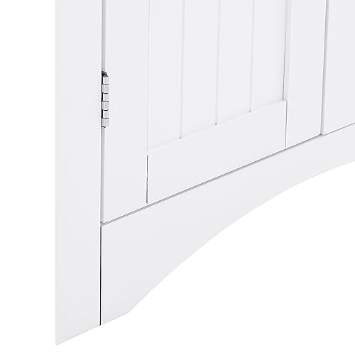 Corner Bathroom Cabinet with Doors, Triangular Storage Cabinet White B76566