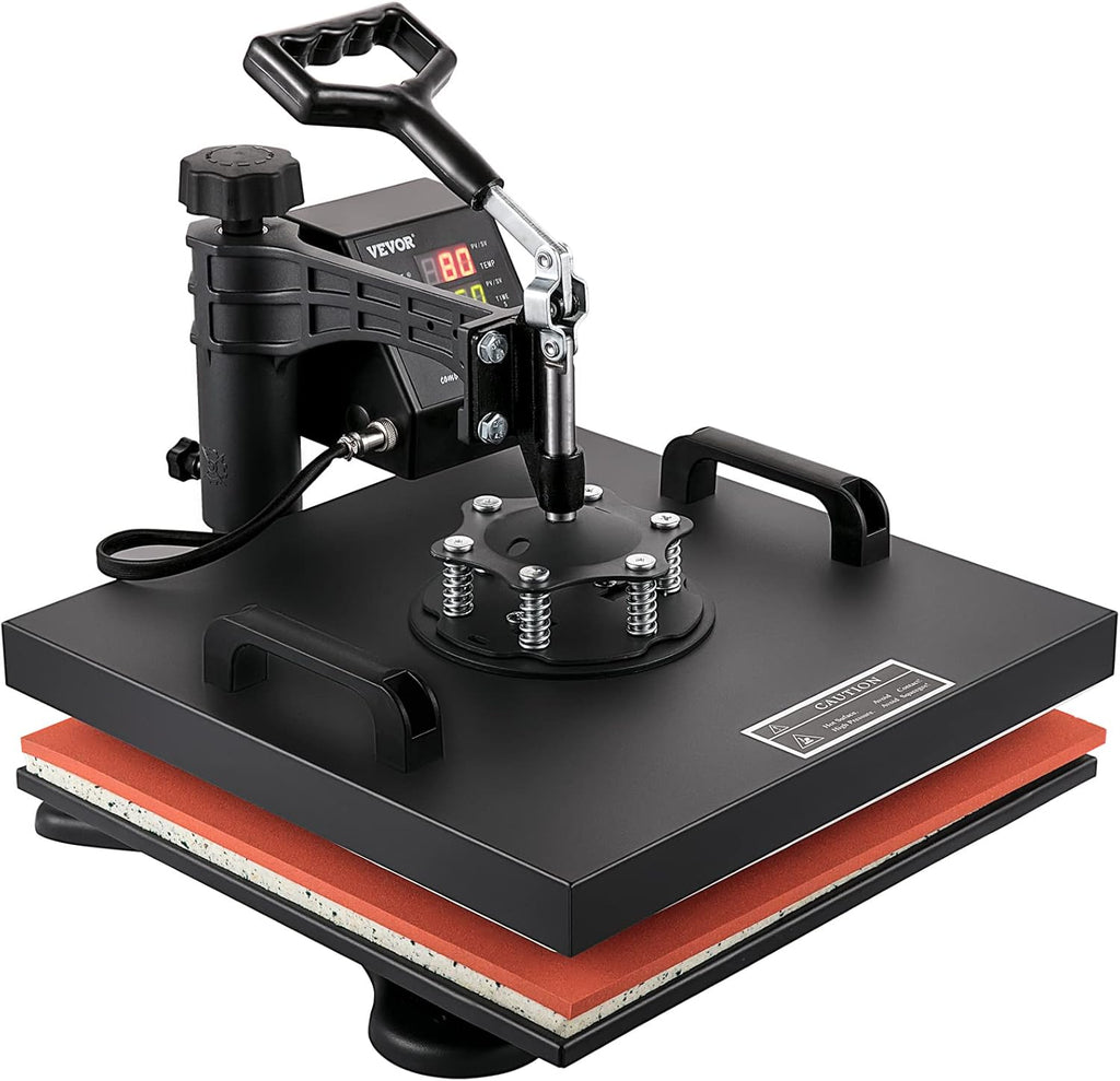 VEVOR 8 in 1 Heat Press Machine 15x15, 360° Swing Away for T Shirts, Hats & Mugs G41798
