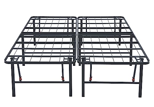 Amazon Basics Foldable Metal Bed Frame with Storage, Full Size, Black A770