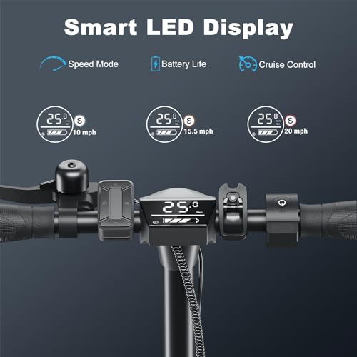 Caroma Electric Scooter, 500W Motor, 25 Miles Range, Foldable for Adults F586