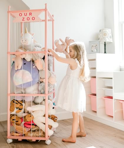 Mloong Stuffed Animal Storage, Wood Toy Organizer, Extra Large Plush Toy Cage, 54 inch R898927