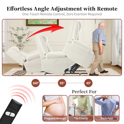 Power Lift Recliner for Elderly with Remote Control, Navy Blue P60192