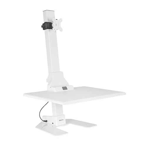 Mount-It! Electric Standing Desk Converter - Motorized Sit-Stand Desk Riser with Monitor Mount, 32" V46023
