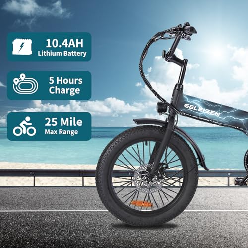 Folding Electric Bike for Adults, 20" Fat Tire, 374Wh Battery R9608