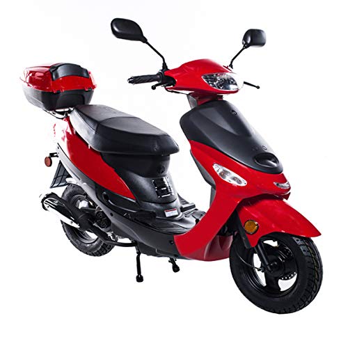 X-PRO 50cc Moped Scooter Gas Street Bike Burgundy D67525
