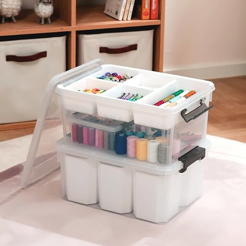 Citylife 17 QT Plastic Storage Box with Removable Tray A71310