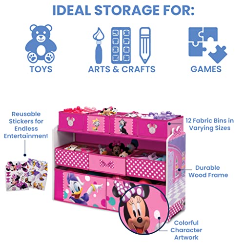 Delta Children Disney Minnie Mouse Deluxe 9 Bin Toy Organizer J9866