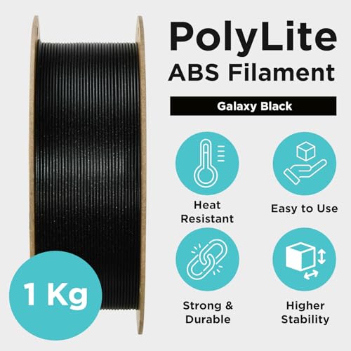 Polymaker PolyLite ABS Filament 1.75mm Black, 1kg F638424