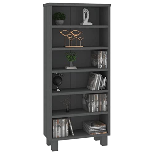 CD Cabinet Light Gray Solid Wood Pine Storage Media Display Cabinet F4136