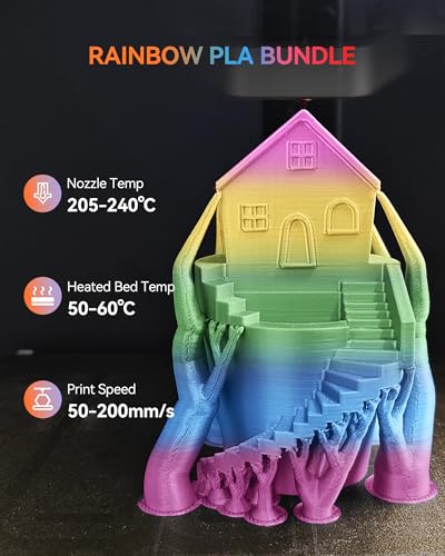 PLA 3D Printer Filament 1.75mm, 8 Spools, 2kg, Multi-Color B3949