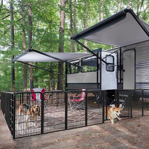 Yaheetech Dog Playpen Outdoor 40 Inch 8 Panels Metal Pet Fence I4784