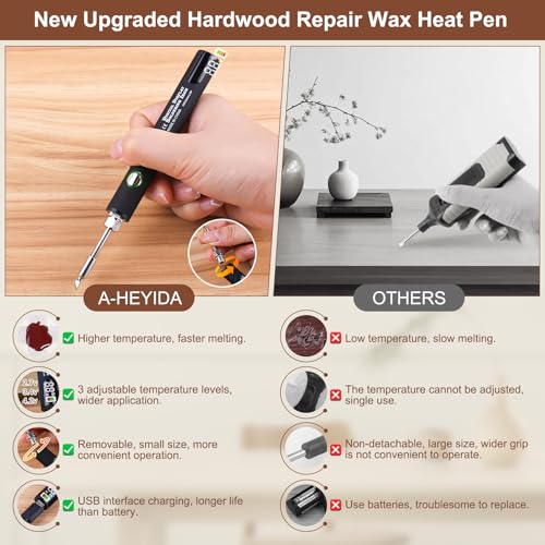 Vinyl Floor Repair Kit with Heat Pen - 11 Colors Hardwood Wax Markers I8626