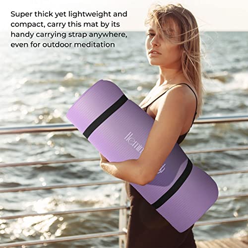 HemingWeigh Extra Thick Non-slip Yoga Mat with Strap, 72x23 in, 1/2 Inch F6747