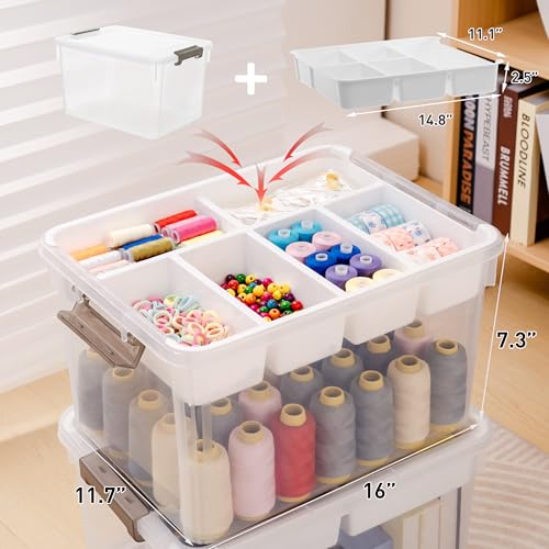 Citylife 17 QT Plastic Storage Box with Removable Tray A71310