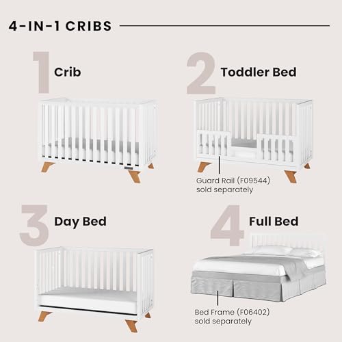 Child Craft SOHO 4-Piece Nursery Set with Crib, Dresser, Changing Table, Chest, Nightstand (Dusty Heather) C190