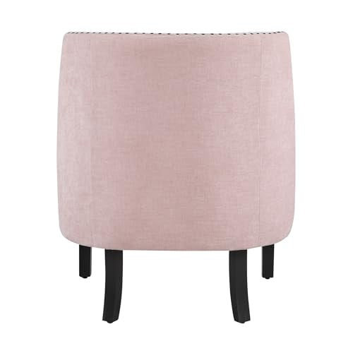 Lexicon Accent Chair Upholstered Armchair with Solid Wood Frame, Black Chenille P375592