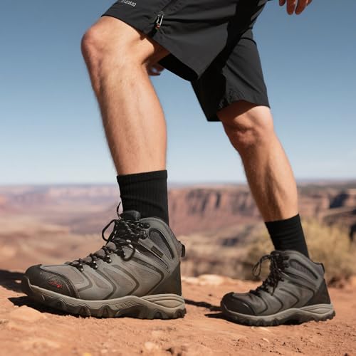 NORTIV 8 Men's Waterproof Ankle High Hiking Boots D984