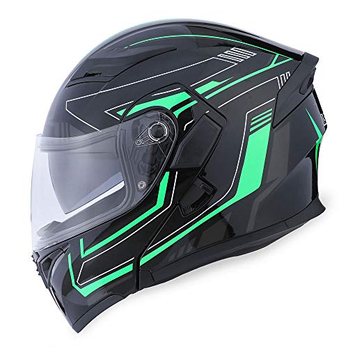 1Storm HB89 Modular Full Face Helmet Flip Up Dual Visor Z122535