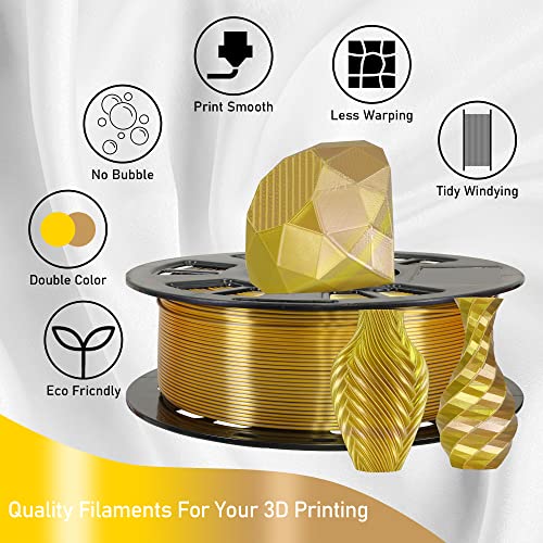 MIKA3D Bicolor Silk PLA 3D Printer Filament Bundle, 1.75mm, 6 Spools V5573