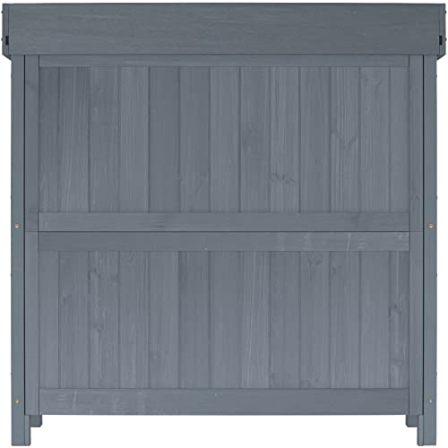 Outdoor Wooden Storage Cabinet with Potting Bench, Natural F921