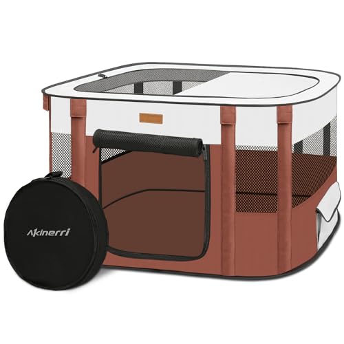 Dog Playpen Foldable Pet Tent with Carrying Bag for Indoor Outdoor Travel E336924