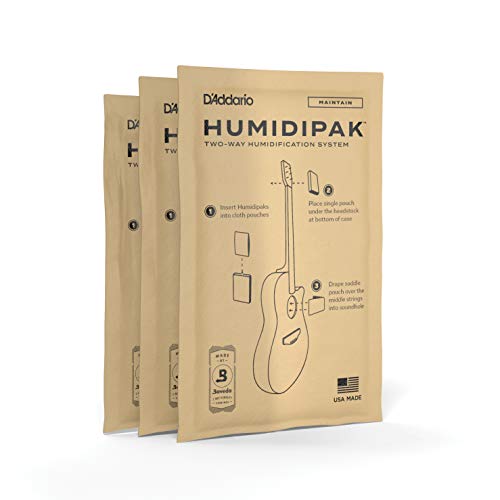 D'Addario Accessories Guitar Humidifier System - Humidipak Maintain Kit - Automatic Humidity Control System - Maintenance-Free, Two-Way Humidity Control System For Guitars