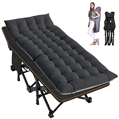 LILYPELLE Folding Camping Cot, Extra Wide Heavy Duty with Carry Bag Z15817