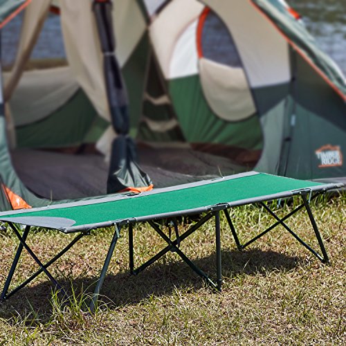 PORTAL Folding Camping Cot for Adults with Carry Bag, Green A5530