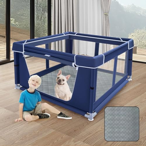 42x42x25.6 Inches Puppy Playpen with Gate for Small Dogs Indoor & Outdoor G192